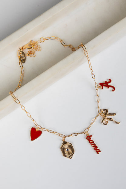 Crimson Bama Charm Necklace