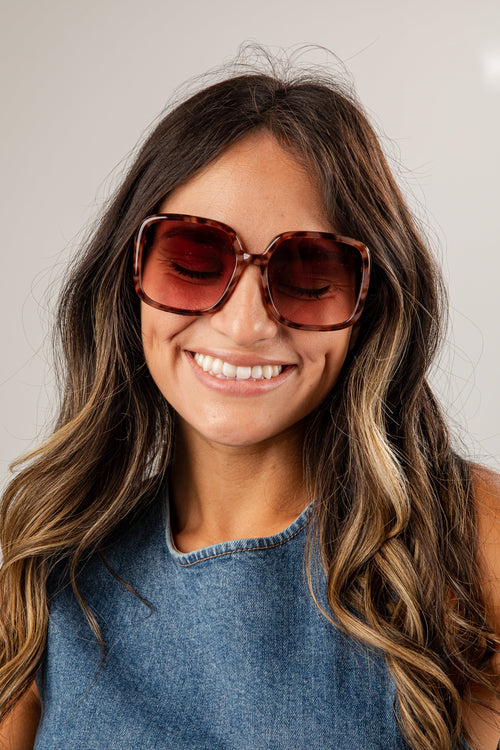Big Moments Tortoise Square Sunglasses