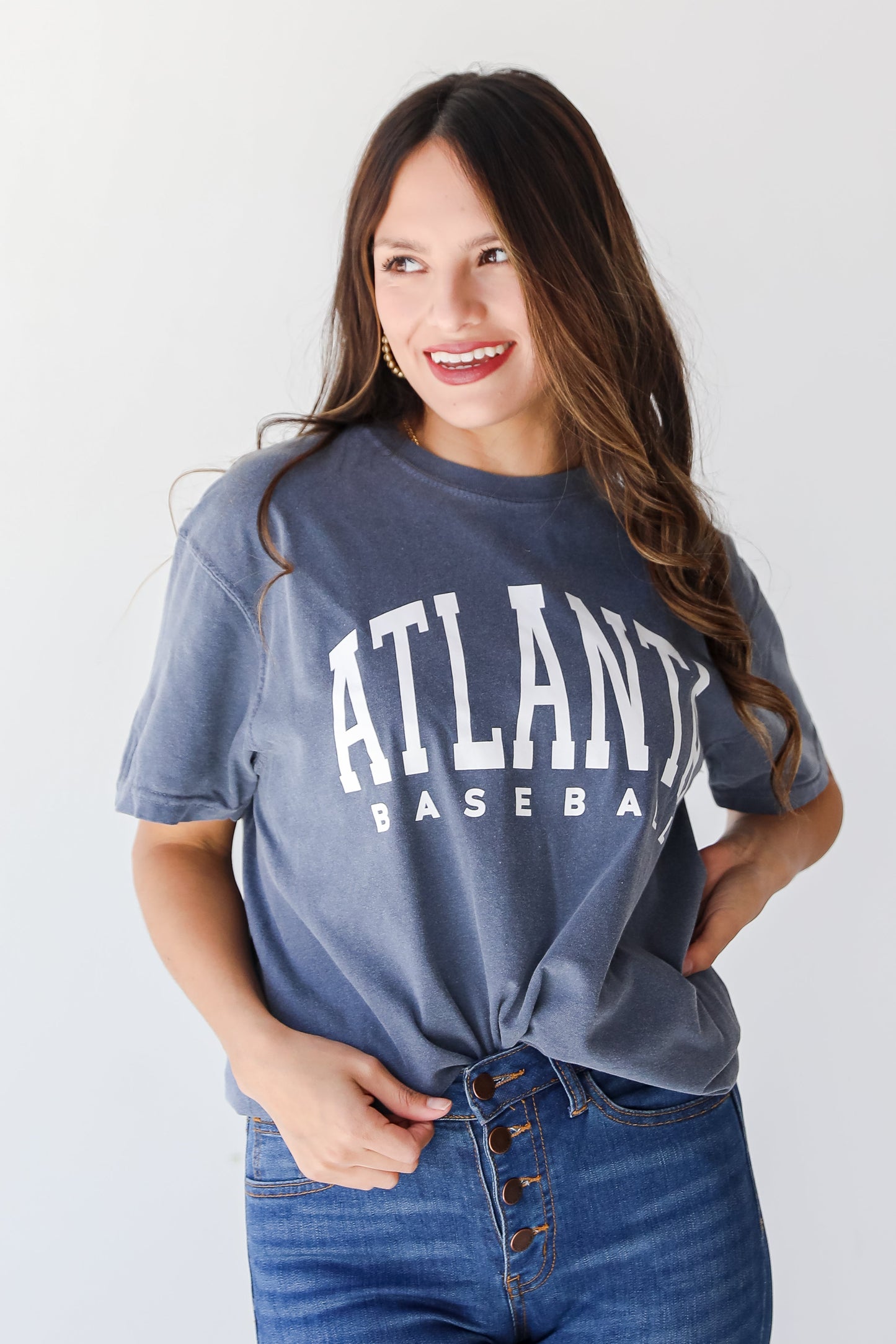 Denim Atlanta Baseball Tee