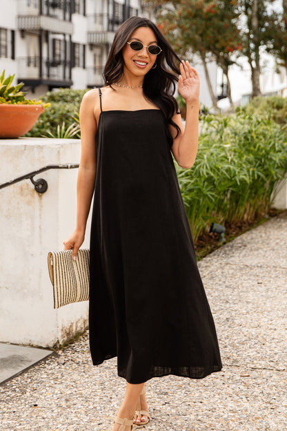 A Little Bit Of Love Linen Maxi Dress
