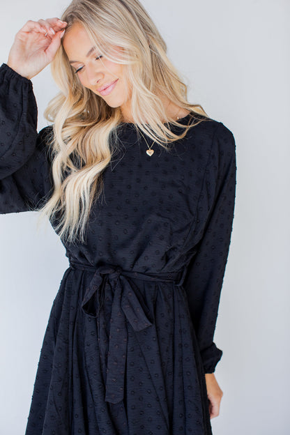 After Your Heart Swiss Dot Mini Dress