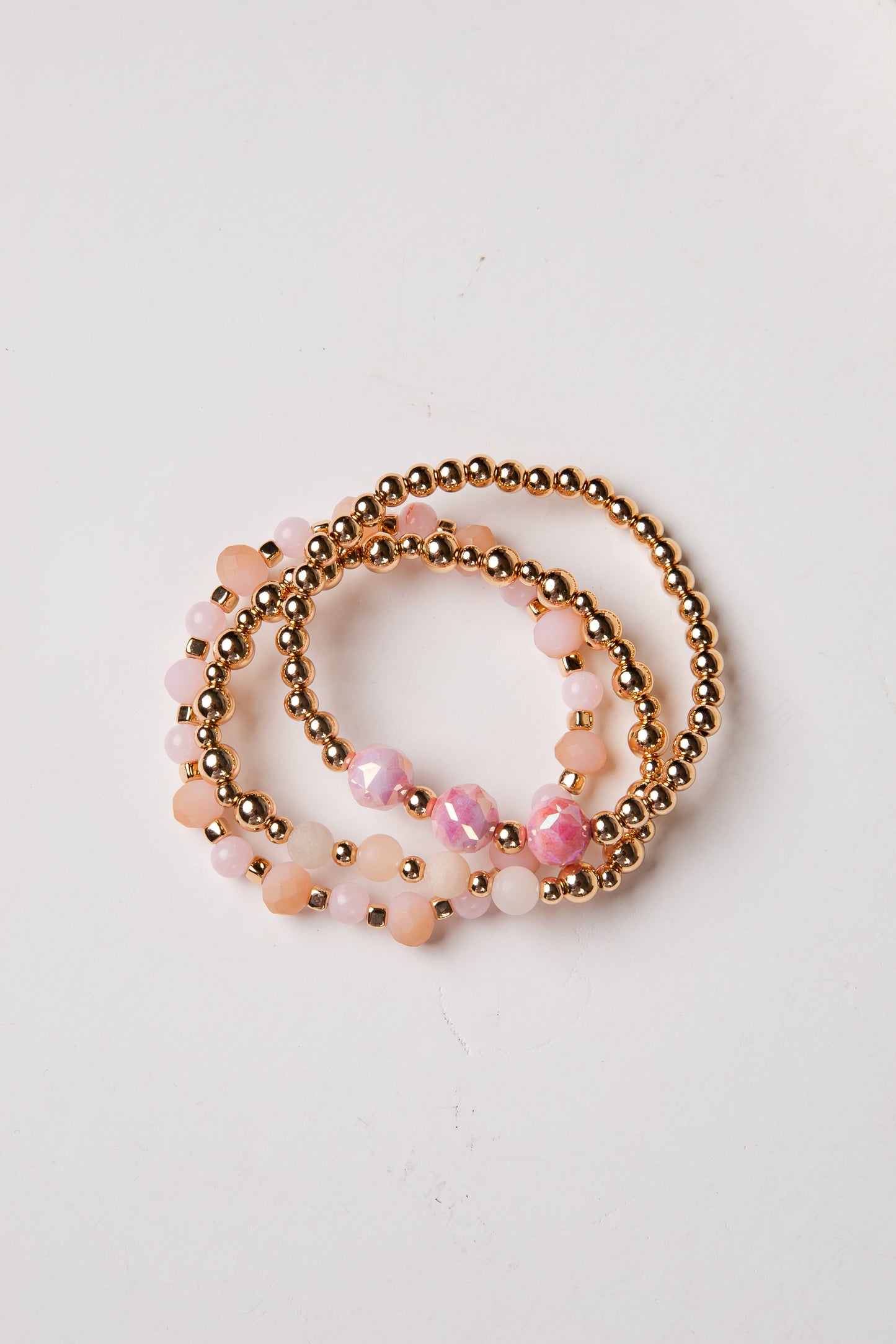 Delilah Gold Beaded Bracelet Set
