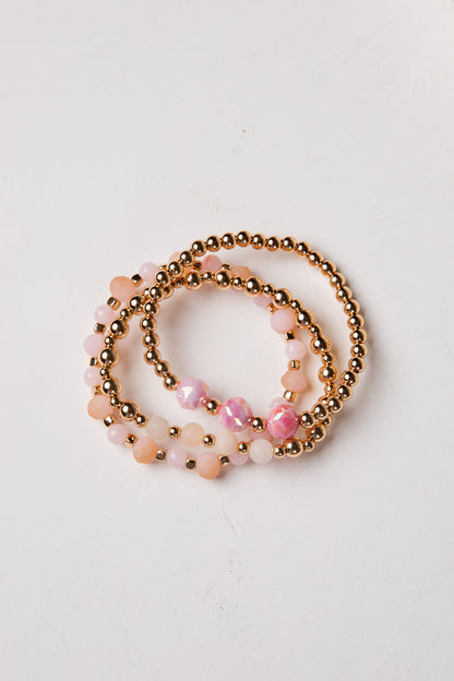 Delilah Gold Beaded Bracelet Set