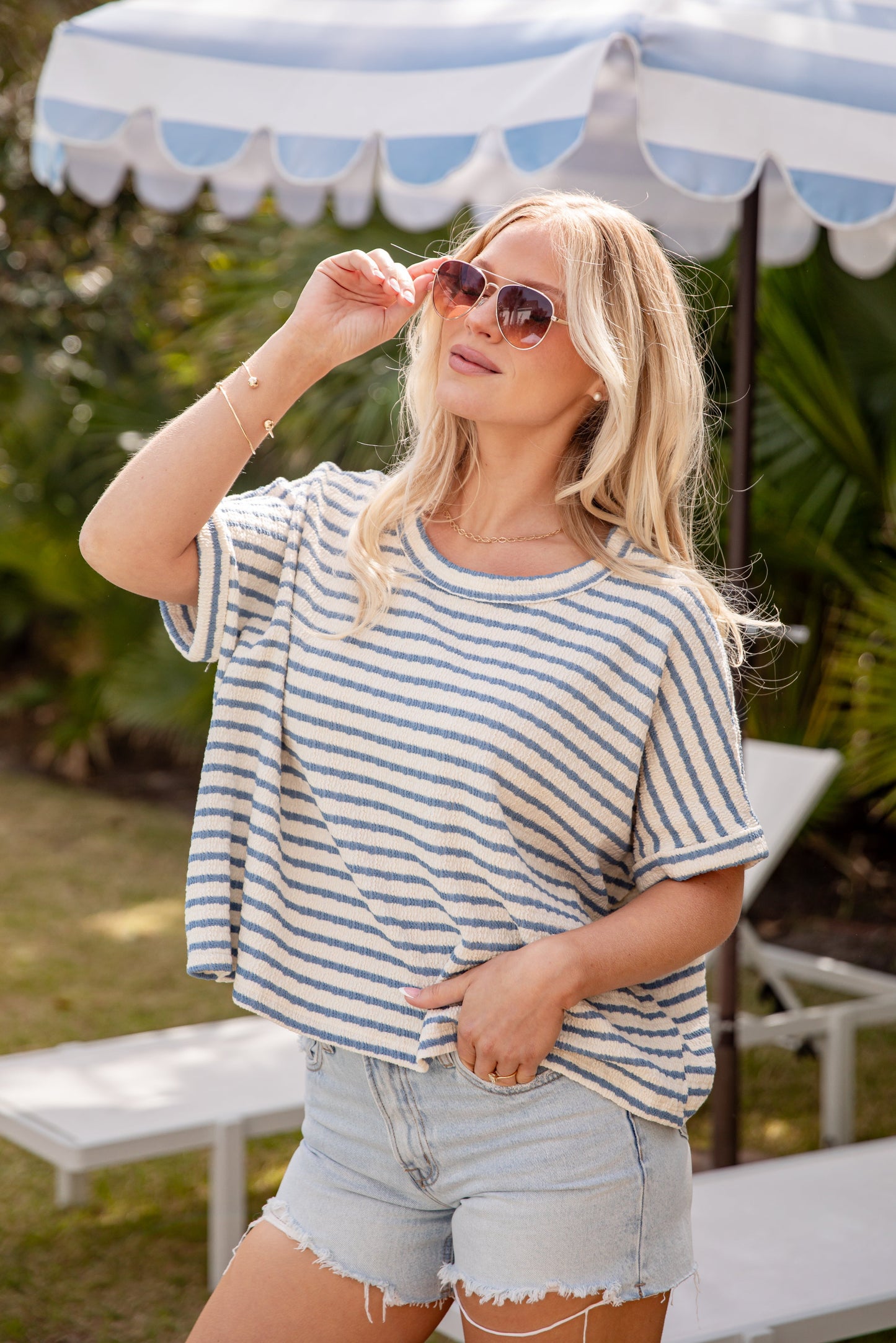Easy Days Stripe Casual Top
