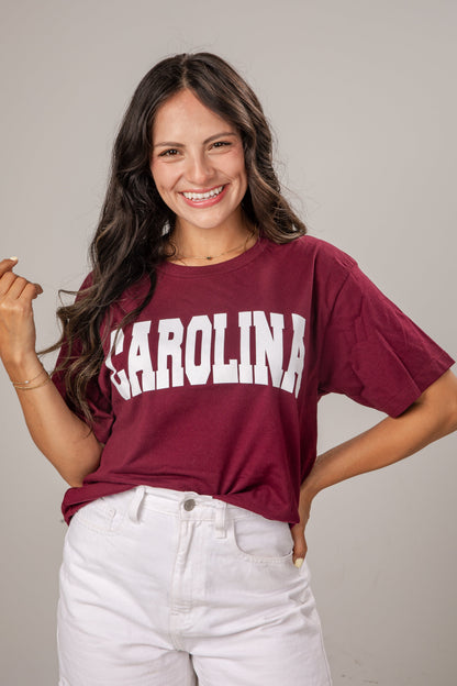 Burgundy Carolina Graphic Tee