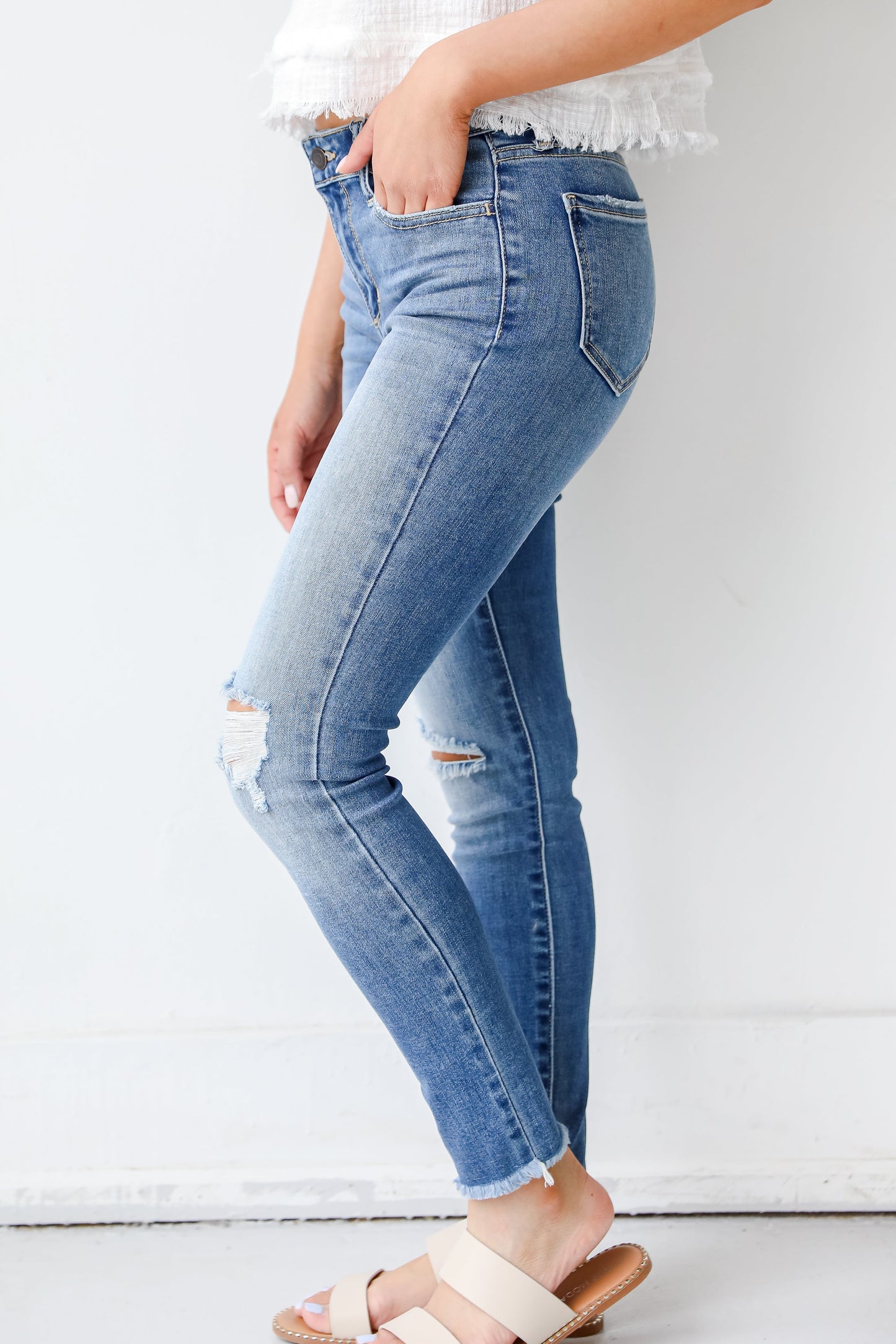 Aubrey Distressed Skinny Jeans