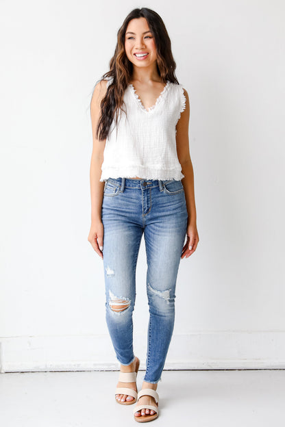 Aubrey Distressed Skinny Jeans