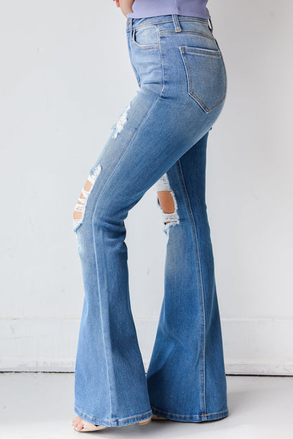 Chelsea Distressed Flare Jeans