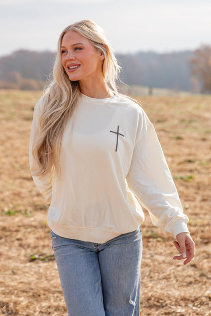 Cream Trust In The Lord Sweatshirt