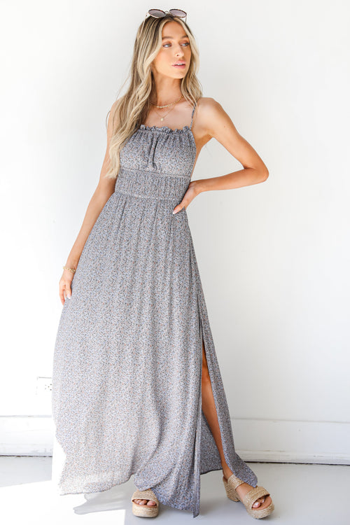 Always Flourishing Floral Maxi Dress