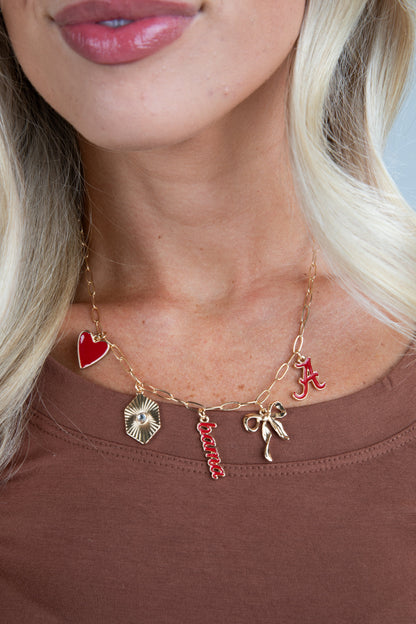 Crimson Bama Charm Necklace