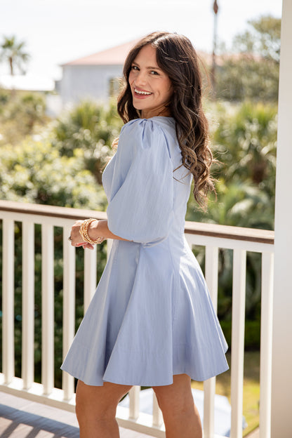 Bluebird Kisses Light Blue Mini Dress