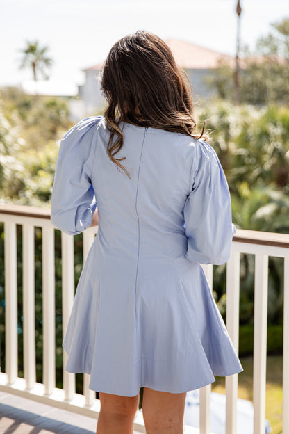 Bluebird Kisses Light Blue Mini Dress