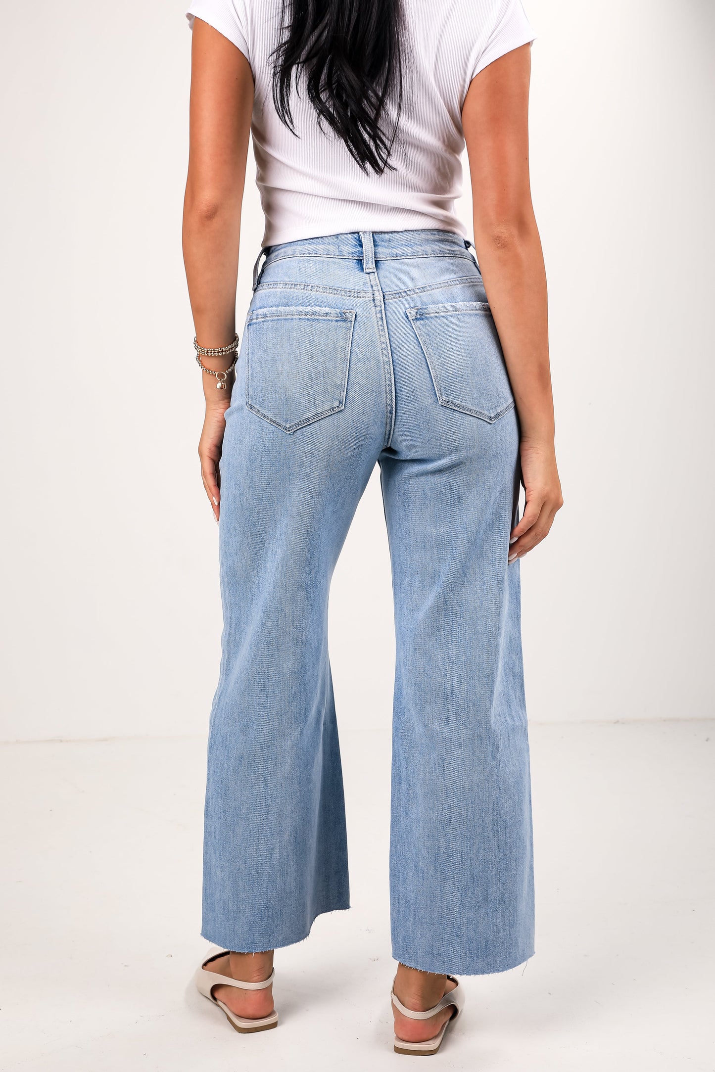 Christi Light Wash High-Rise Wide Leg Jeans
