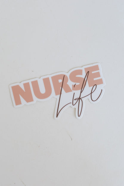 Blush Nurse Life Sticker