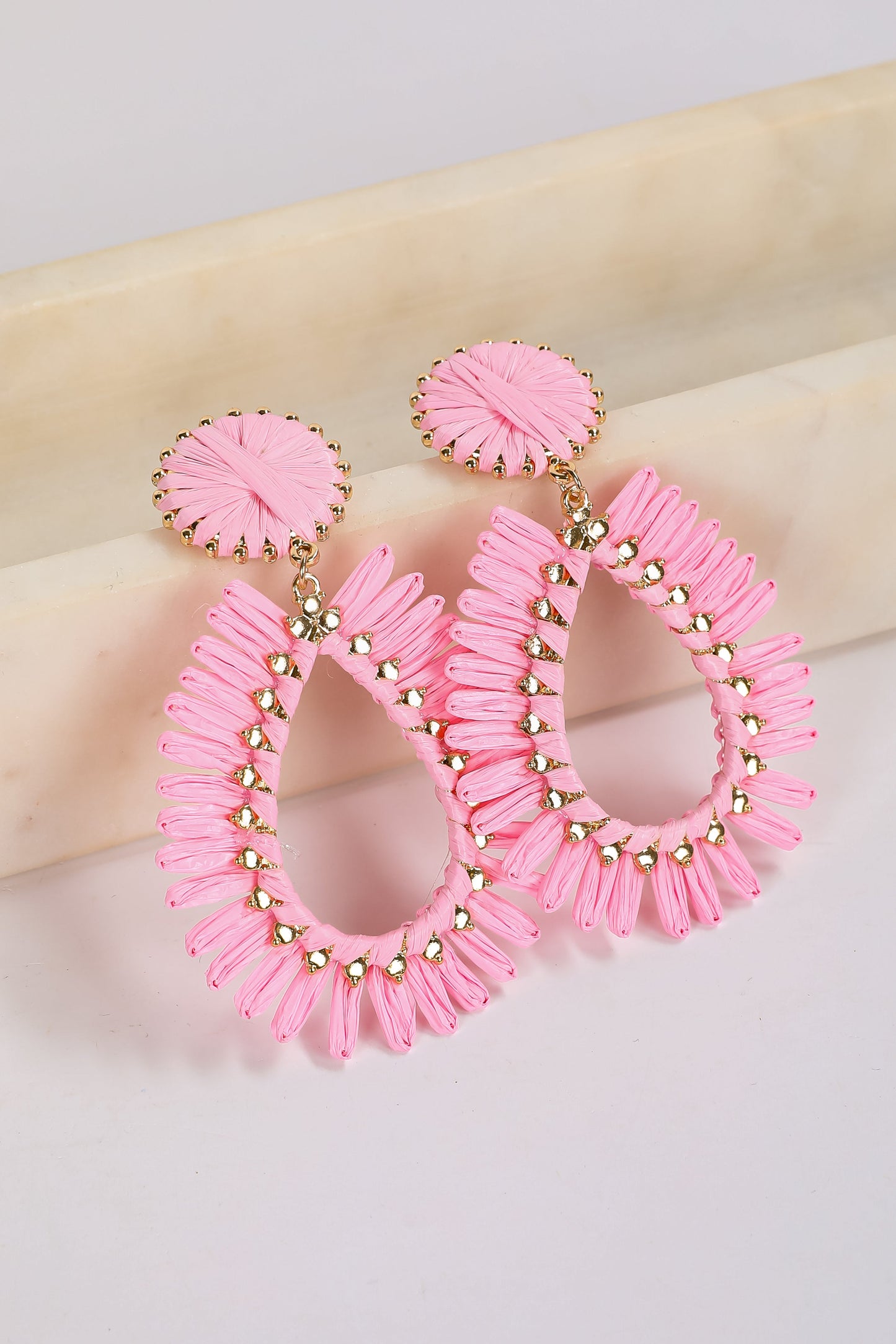 Bianca Straw Statement Earrings