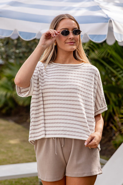 Easy Days Stripe Casual Top