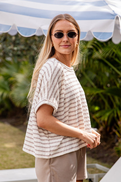 Easy Days Stripe Casual Top