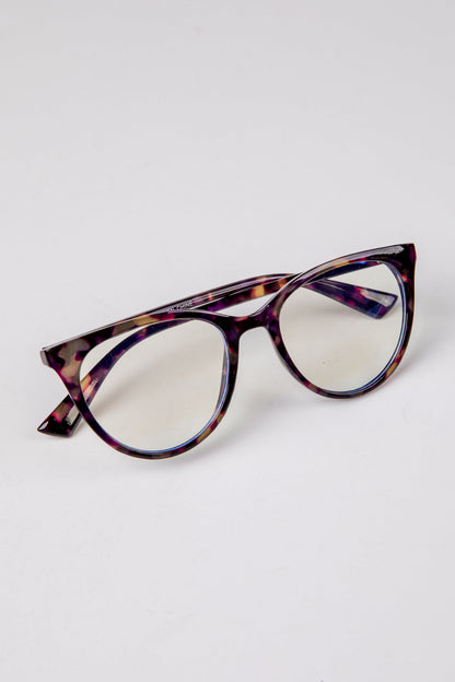 Clear Focus Tortoise Round Blue Light Glasses