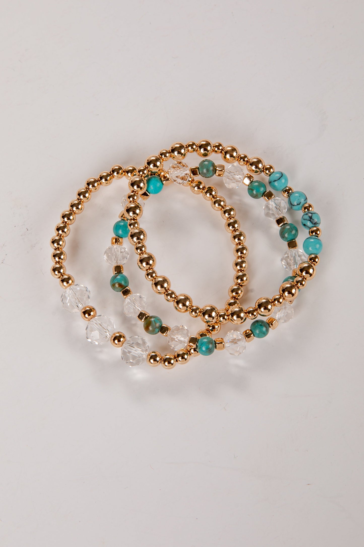 Delilah Gold Beaded Bracelet Set
