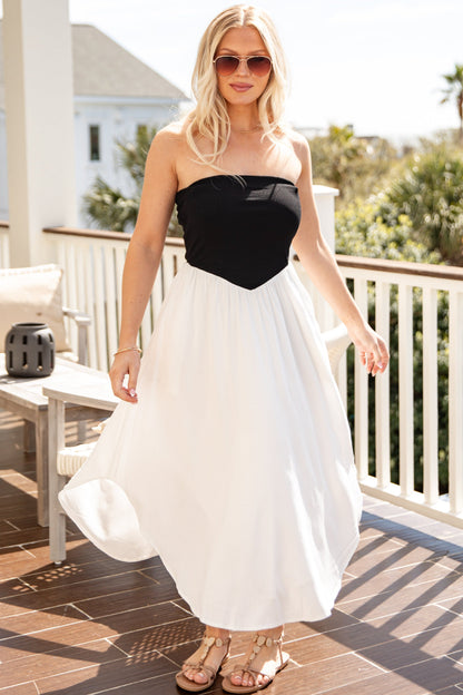 Darling At Heart White Midi Dress