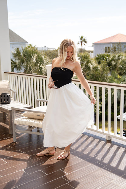 Darling At Heart White Midi Dress