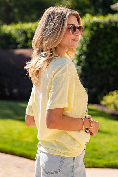 À La Mer Yellow Graphic Tee