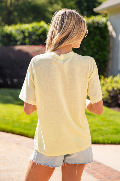 À La Mer Yellow Graphic Tee